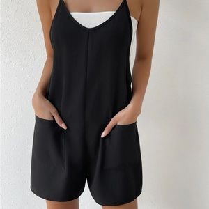 NWT SHEIN EZwear Dual Pocket Cami Romper Without Tube Top